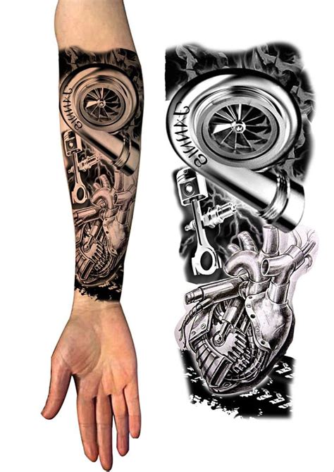 mechanical sleeve tattoo|automotive tattoo sleeve ideas.